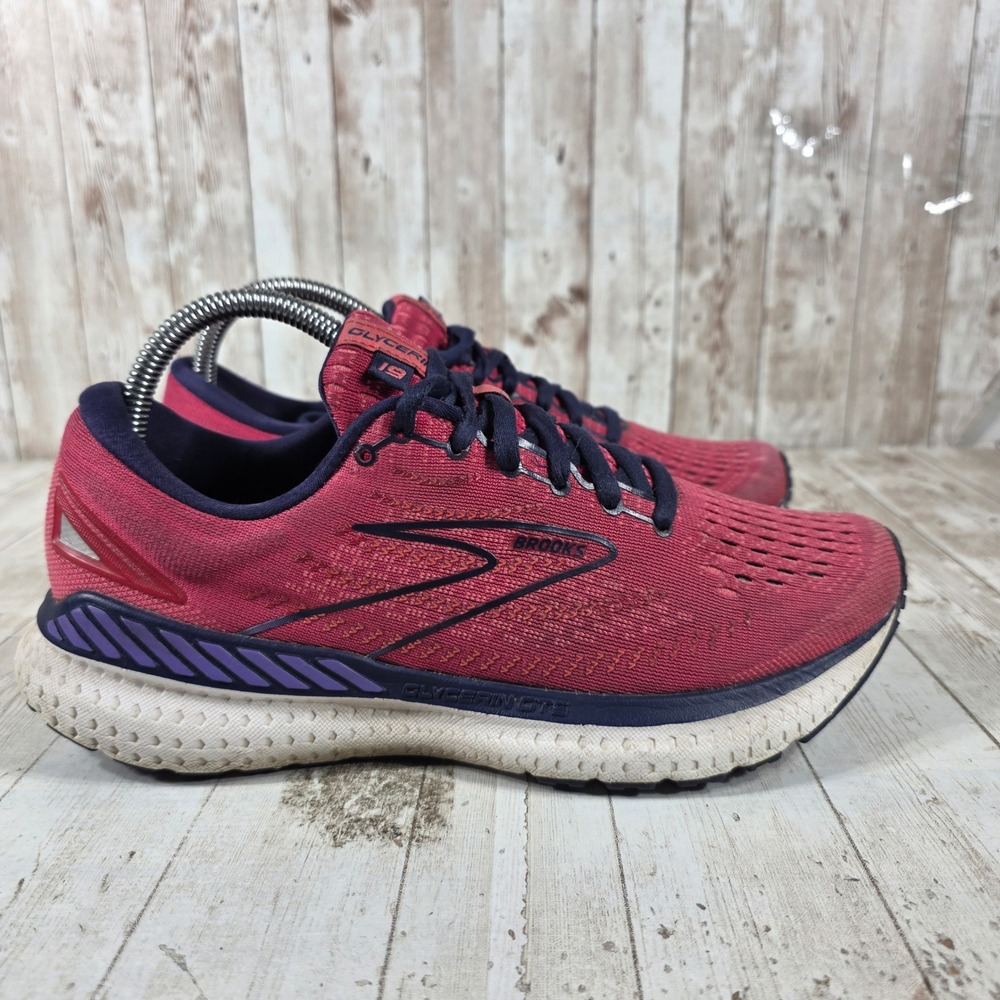 Brooks Glycerin GTS 19 Womens 9 Running Shoes‎ Berry Pink Purple 1203441B623